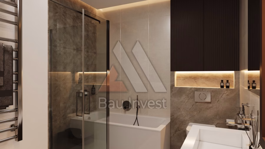 Reihenhäuser Hainburg, 3D-Visualisierung: Badezimmer