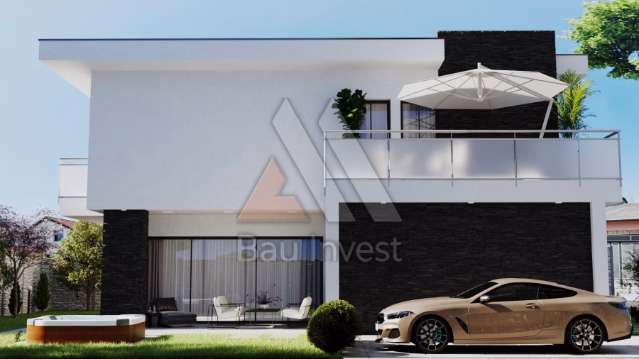 Haus Nickelsdorf, 3D-Visualisierung: Überdachte Terrasse