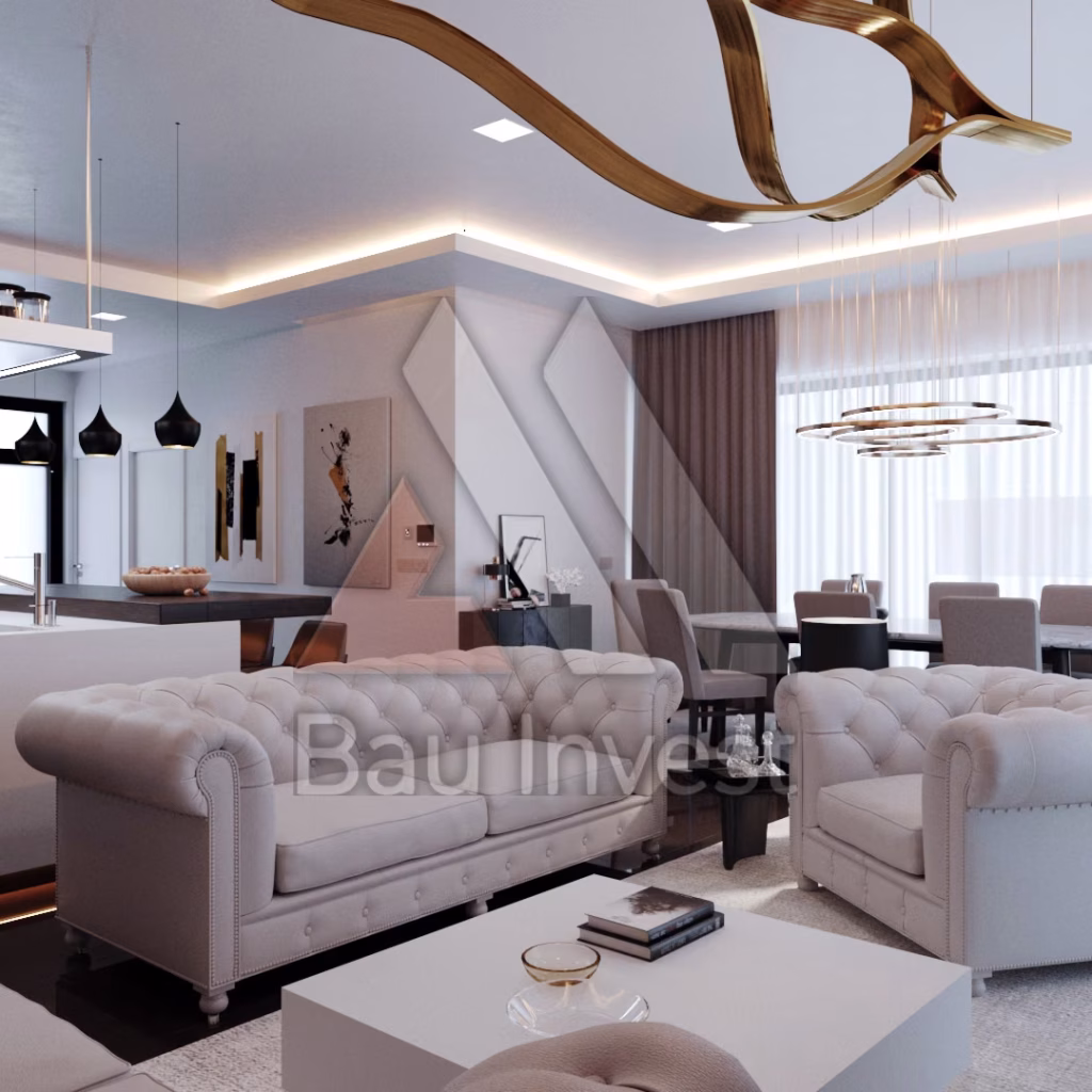 Haus Nickelsdorf, 3D-Visualisierung: Wohnzimmer