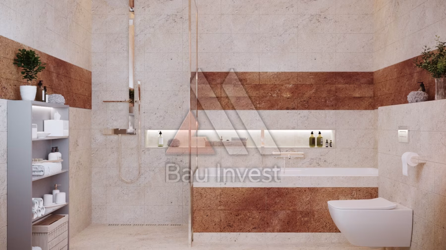 Haus Nickelsdorf, 3D-Visualisierung: Badezimmer mit Dusche