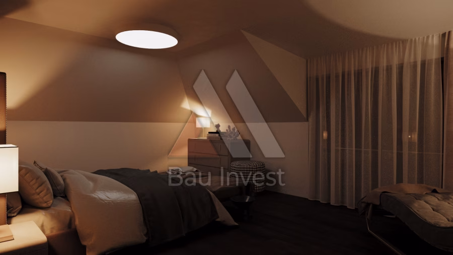 Haus Pama, 3D-Visualisierung: Schlafzimmer